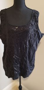 Black sequined tanks